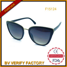 Nueva tendencia PC y Sunglass del Metal, caliente vende gafas (F15124)